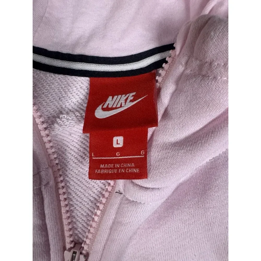Nike Girls Full Zip Hoodie Large Pink Sweatshirt